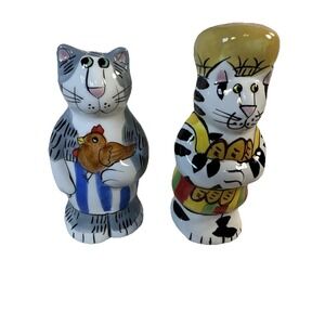 Catzilla Salt & Pepper Shakers Cat Chef and Waiter
